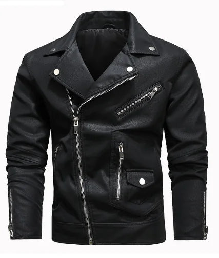 Men's Winter Leather Biker Jacket 2022
