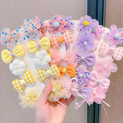 40pcs Flower Hair Ties with Bows Bow Hair Tie Kids Mini Hair Bows for Baby Girls Bow Hair Clips Tiny Small Flower Hair Clips Flower Clips Hair Bow Hair Clip Bow Clip Hair Bows Clips Hair Accessories