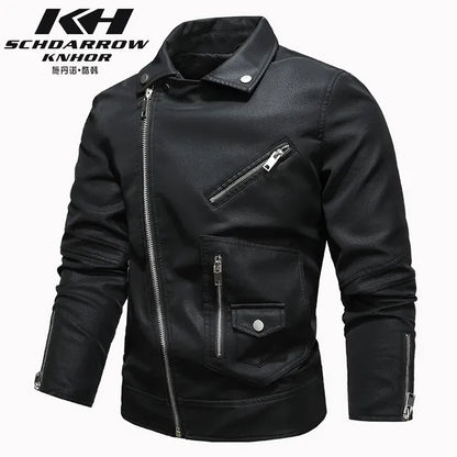Men's Winter Leather Biker Jacket 2022