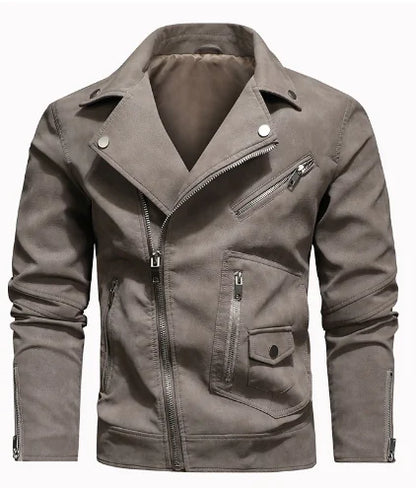 Men's Winter Leather Biker Jacket 2022