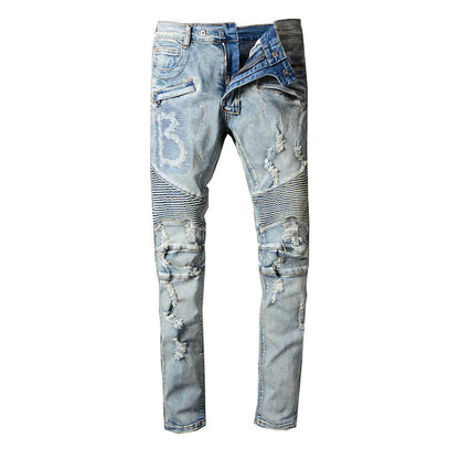 Ripped Biker Jeans for Stylish Casual Wear
